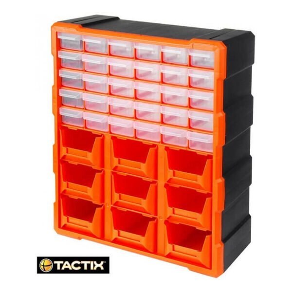 Tactix Κουτί Αποθήκευσης Πλαστικό Mε 30 Συρτάρια & 9 Σκαφάκια 320644