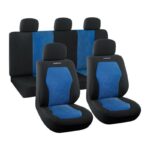 Bormann Σετ Καλύμματα Αυτοκινήτου Πολυεστερικό  Μαύρο/Μπλε 9τμχ  BWC3200
