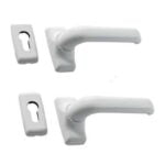 Domus Πόμολο Πόρτας Ροζέτα Ζεύγος Λευκό 6110L