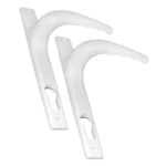 Domus Πόμολο Πόρτας Πλάκα Ζεύγος Λευκό 6340  85mm ΚΕΝΤΡΟ