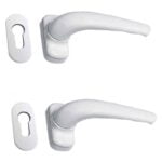 Domus Πόμολο Πόρτας Ροζέτα Ζεύγος Λευκό 6310L