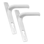 Domus Πόμολο Πόρτας Πλάκα Ζεύγος Λευκό 6145L