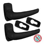 Domus Πόμολο Πόρτας Ροζέτα Ζεύγος Μαύρο 6210M