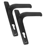 Domus Πόμολο Πόρτας Πλάκα Ζεύγος Μαύρο 6145M