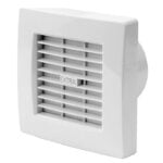Europlast Επιτοίχιος Εξαεριστήρας Μπάνιου Με Αυτόματες Περσίδες 120mm Λευκός X120Z