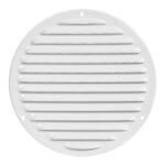 Europlast Περσίδα Εξαερισμού Στρογγυλή Φ200mm Μεταλλική Με Πλέγμα Προστασίας Λευκή terra-MR200