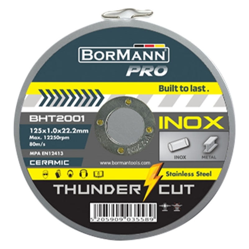 Bormann Pro Δίσκος Κοπής Thunder Cut Inox Extra Long Κεραμικός Φ125x1mm BHT2001-D