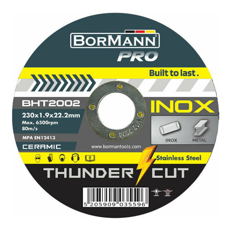 Bormann Pro Δίσκος Κοπής Thunder Cut Inox Extra Long Κεραμικός Φ230x1.9mm BHT2002