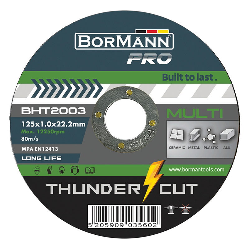 Bormann Pro Δίσκος Κοπής Multi Cutting Long Life 125mm BHT2003-D
