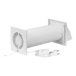 Europlast EER125WP Εναλλάκτης Θερμότητας Αέρα 125mm Με Καλώδιο-Φις Και Διακόπτη