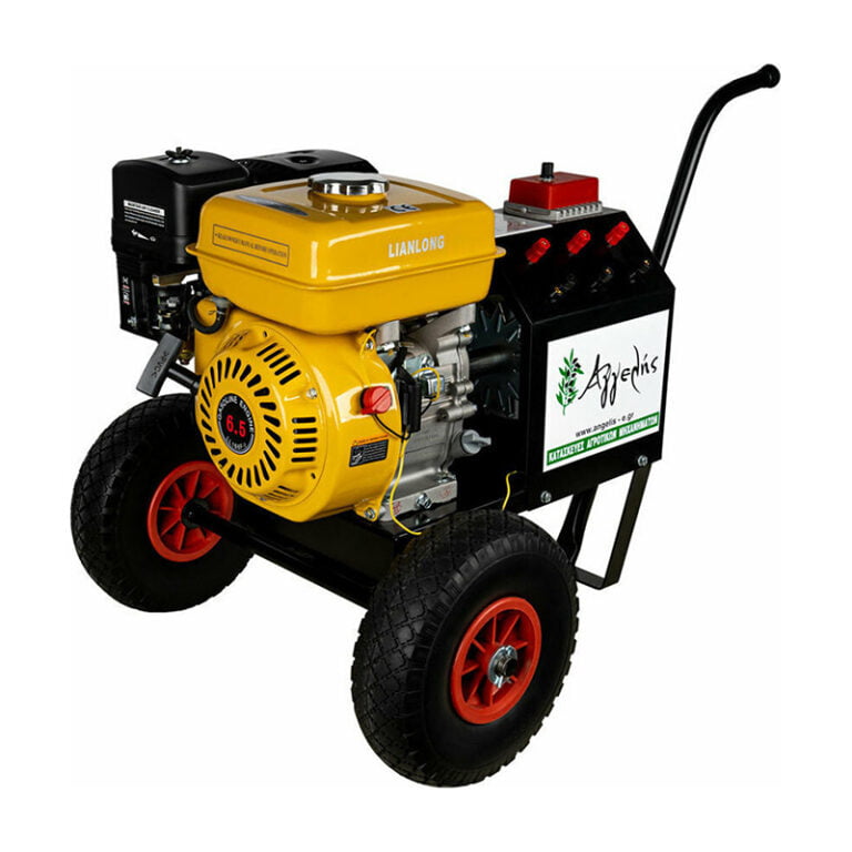Αγγελής Τροχήλατη Γεννήτρια 12V Με Δυναμό (Με Κινητήρα LianLong 6.5hp).