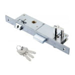 Domus 91735T Χωνευτή Κλειδαριά Μαχαιρωτή 35mm με Ρυθμιζόμενη Γλώσσα Euro 16 Μόνο Σώμα σε Ασημί Χρώμα