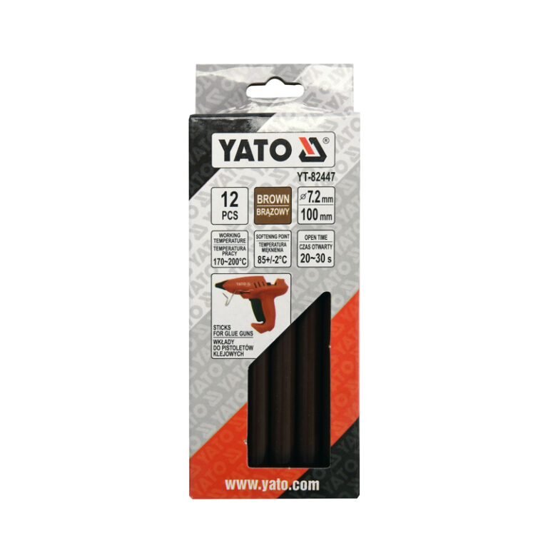Yato YT-82447 Θερμόκολλα Ράβδοι Σιλικόνης 7.2mm 12τμχ Καφέ