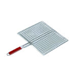 Lianos L166163 Σχάρα Διπλή Ανοξείδωτη με Ξύλινο Χερούλι 33X27cm