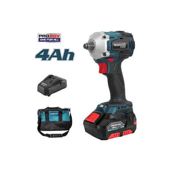 Bormann Pro BBP9240 Μπουλονόκλειδο Brushless 20V 1x4Ah