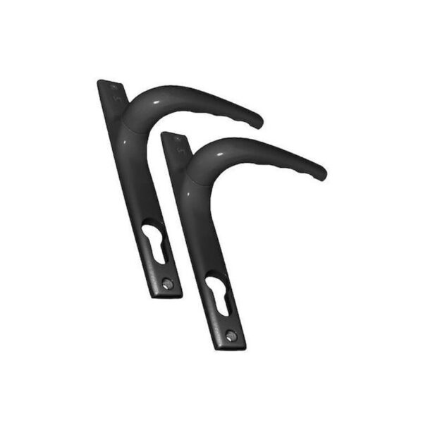 Domus 6340M Πόμολο  με Πλάκα - Ζεύγος Μαύρο