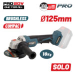 BORMANN Pro BBP5133 Γωνιακός Τροχός Compact, Brushless,Μπαταρίας 20V,Li-Ion,Φ125mm,8500rpm-SOLO