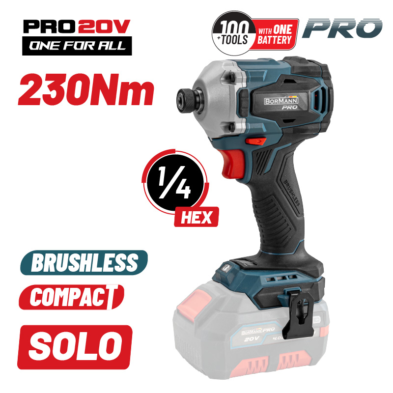 BBP5153 BORMANN Pro BBP5153 Παλμικό Κατσαβίδι Compact,Brushless 20V SOLO - Image 1