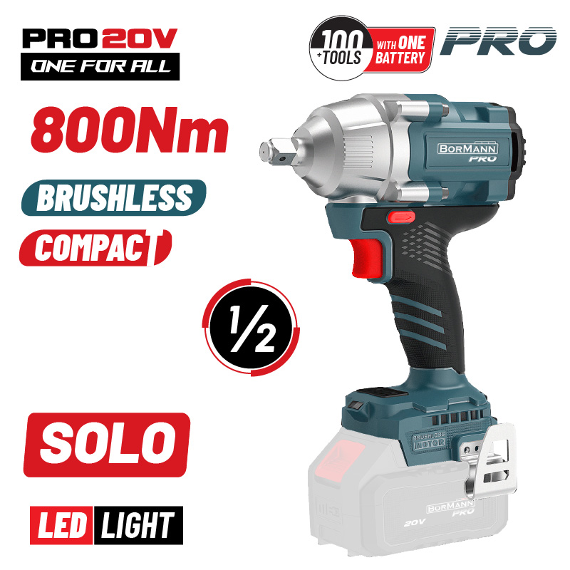 BBP5385 BORMANN Pro BBP5385 Μπουλονόκλειδο,Brushless Mπαταρίας 20V,Li-Ion,800Nm,0-1400/1900/2400rpm,SOLO - Image 1